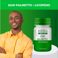 Saw Palmetto 150mg com Licopeno 10mg, Composto Premium -120 Capsulas