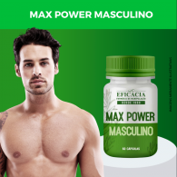 Max Power, Estimulante Sexual Masculino, Fórmula Premium - 60 Cápsulas