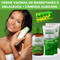 Creme Vaginal de Barbatimão e Melaleuca + Cândida Albicans Glóbulos LEVE 3 PAGUE 2 *