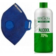 Kit da prevenção - (Álcool em spray + Máscara Respirador KSN - Com Válvula) 