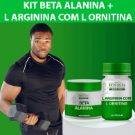 Kit Beta Alanina 300g + L Arginina com L Ornitina - 90 cápsulas, Composto Premium