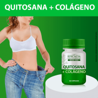 Quitosana 500mg com Vitamina C 500mg, Composto Premium- 60 Cápsulas