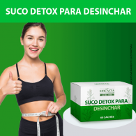 Suco Detox para Desinchar, Composto Premium - 60 Sachês