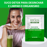 Suco Detox para Desinchar e Limpar o organismo, Composto Premium - 60 sachês
