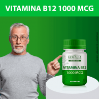 Vitamina B12, Cianocobalamina 1000 mcg - 60 cápsulas
