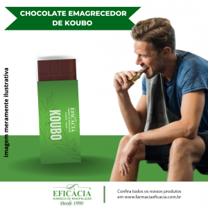 Chocolate Emagrecedor Premium de Koubo 100mg - 30 Unidades
