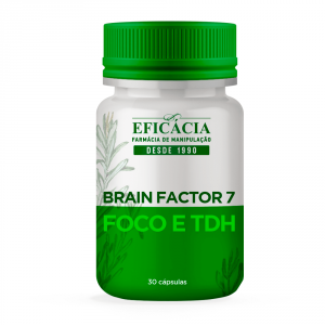 Brain Factor 7 Foco e TDH 100ml - 30 cápsulas 