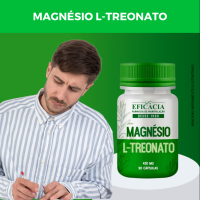 Magnésio L-Treonato 420mg, 100% Natural - 60 Cápsulas