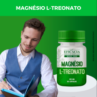 Magnésio L-Treonato 420mg, 100% Natural - 90 Cápsulas