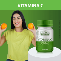 Vitamina C 500 mg, Composto Premium - 60 cápsulas